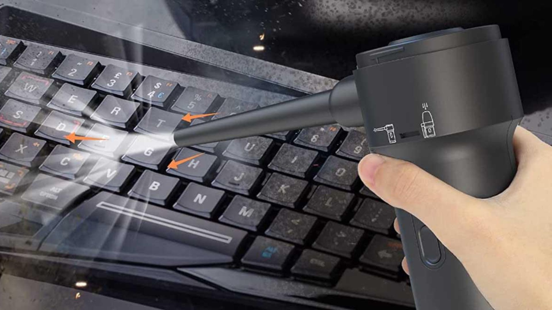 Aspiradoras USB para limpieza de teclados